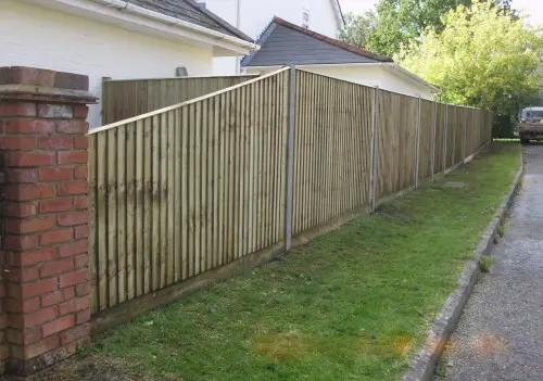 After shot, closed board fence