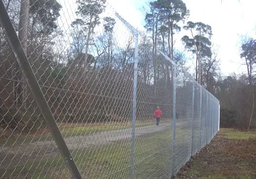 Security Fencing - Galvanised Chain Link with Baird Wire - 3